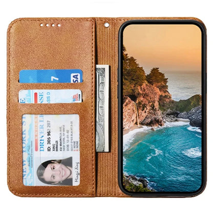For Xiaomi Redmi Note 13 Pro 4G Case PU Leather Rhombus Imprinted Pattern Wallet Phone Cover