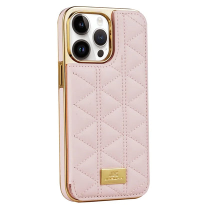 JINDUKA D4 Series for iPhone 14 Pro Max Case Triangle Pattern Leather+PC Phone Cover