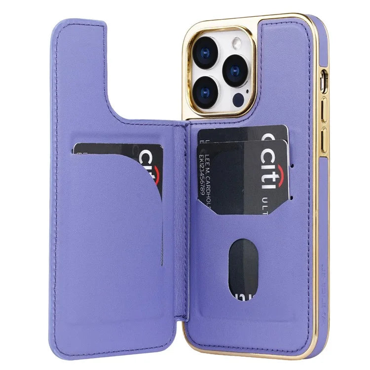 JINDUKA D4 Series for iPhone 14 Pro Max Case Triangle Pattern Leather+PC Phone Cover