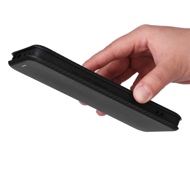 For Xiaomi Redmi Note 13 Pro 4G / Poco M6 Pro 4G Case Carbon Fiber Texture PU Leather Phone Cover