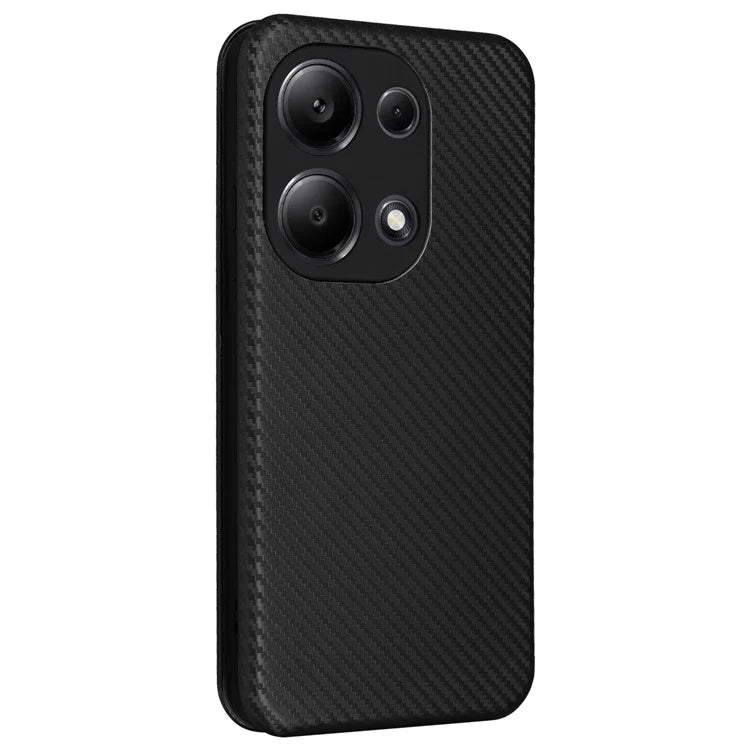 For Xiaomi Redmi Note 13 Pro 4G / Poco M6 Pro 4G Case Carbon Fiber Texture PU Leather Phone Cover