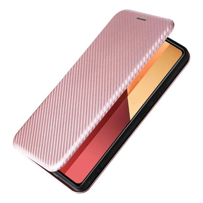 For Xiaomi Redmi Note 13 Pro 4G / Poco M6 Pro 4G Case Carbon Fiber Texture PU Leather Phone Cover