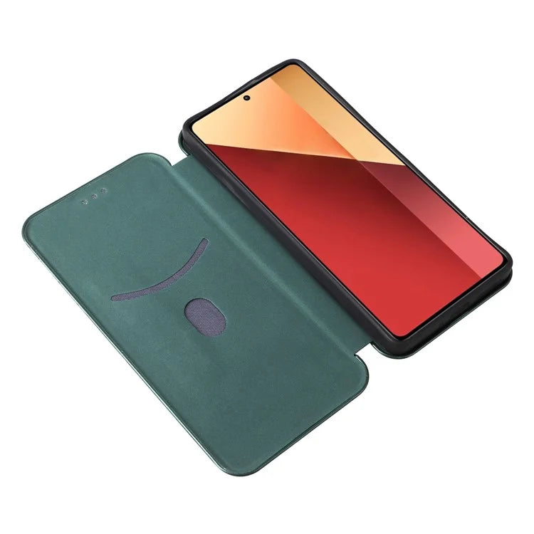 For Xiaomi Redmi Note 13 Pro 4G / Poco M6 Pro 4G Case Carbon Fiber Texture PU Leather Phone Cover