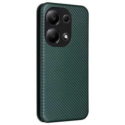 For Xiaomi Redmi Note 13 Pro 4G / Poco M6 Pro 4G Case Carbon Fiber Texture PU Leather Phone Cover