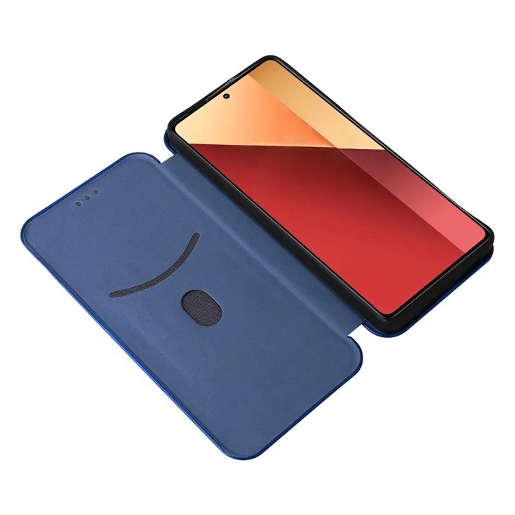 For Xiaomi Redmi Note 13 Pro 4G / Poco M6 Pro 4G Case Carbon Fiber Texture PU Leather Phone Cover