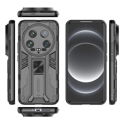 For Xiaomi 14 Ultra Cell Phone Case PC + TPU Scratch-proof Shell with Kickstand