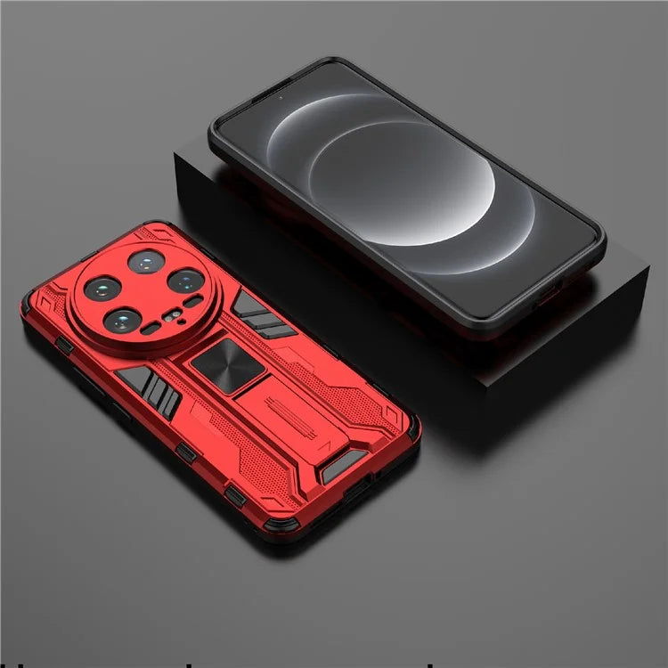 For Xiaomi 14 Ultra Cell Phone Case PC + TPU Scratch-proof Shell with Kickstand