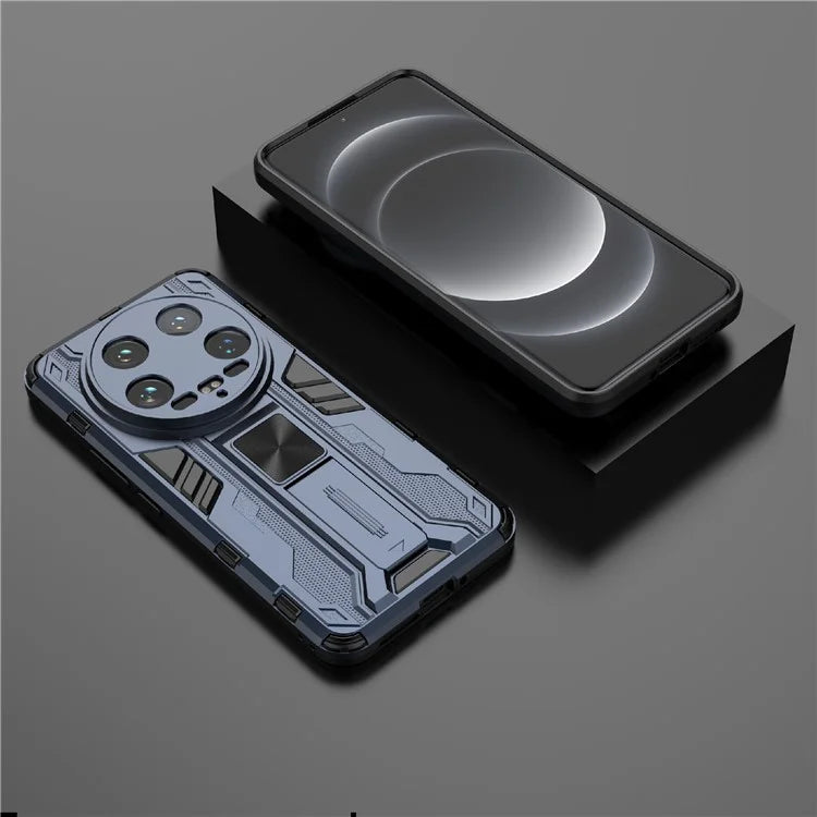 For Xiaomi 14 Ultra Cell Phone Case PC + TPU Scratch-proof Shell with Kickstand