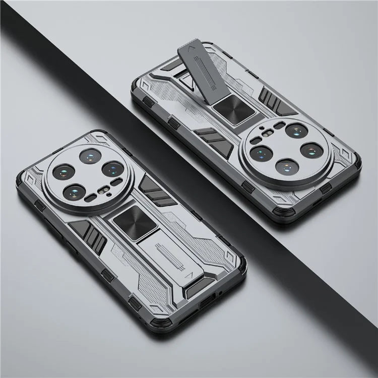 For Xiaomi 14 Ultra Cell Phone Case PC + TPU Scratch-proof Shell with Kickstand
