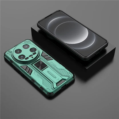 For Xiaomi 14 Ultra Cell Phone Case PC + TPU Scratch-proof Shell with Kickstand