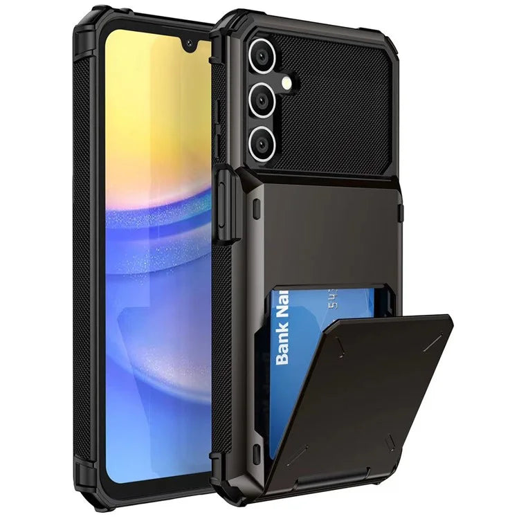 For Samsung Galaxy S23 FE Case PC+TPU Dual Layer Shockproof Cover with Card Holder