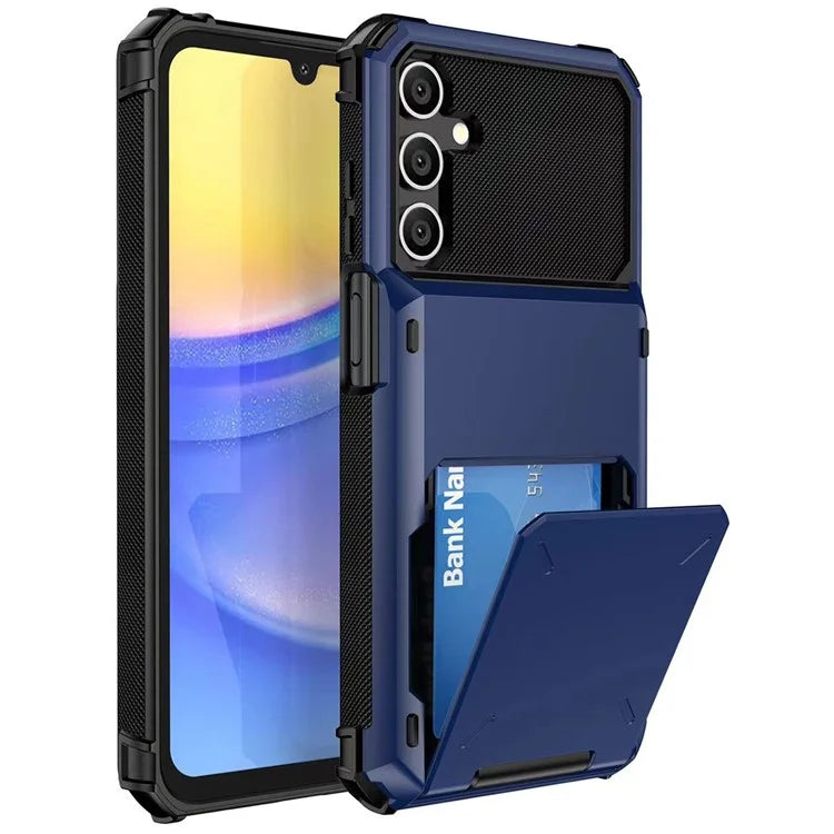 For Samsung Galaxy S23 FE Case PC+TPU Dual Layer Shockproof Cover with Card Holder