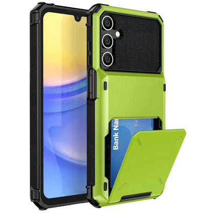 For Samsung Galaxy S23 FE Case PC+TPU Dual Layer Shockproof Cover with Card Holder
