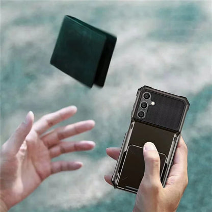 For Samsung Galaxy S23 FE Case PC+TPU Dual Layer Shockproof Cover with Card Holder