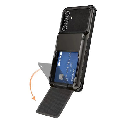 For Samsung Galaxy S23 FE Case PC+TPU Dual Layer Shockproof Cover with Card Holder