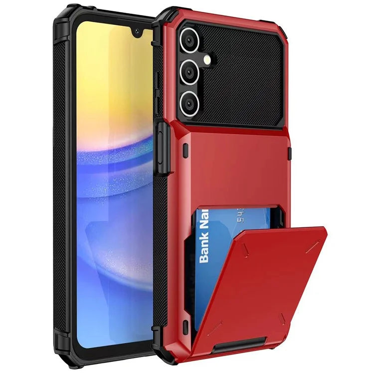 For Samsung Galaxy S23 FE Case PC+TPU Dual Layer Shockproof Cover with Card Holder