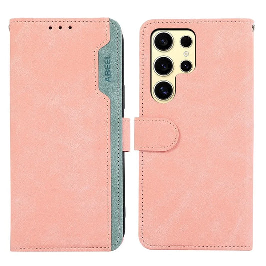 ABEEL For Samsung Galaxy S21 Ultra 5G Phone Case Color Matching RFID Blocking Wallet Leather Cover