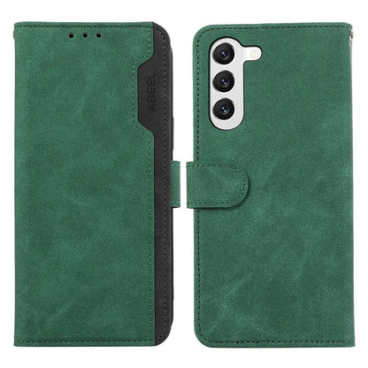 ABEEL For Samsung Galaxy S23+ Case Splicing Color Stand Wallet Flip Leather Phone Cover