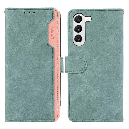 ABEEL For Samsung Galaxy S23+ Case Splicing Color Stand Wallet Flip Leather Phone Cover
