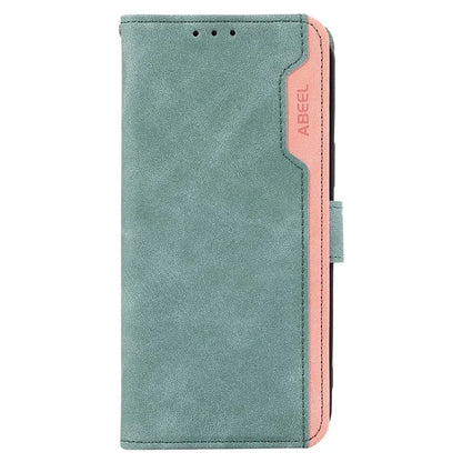 ABEEL For Samsung Galaxy S23+ Case Splicing Color Stand Wallet Flip Leather Phone Cover