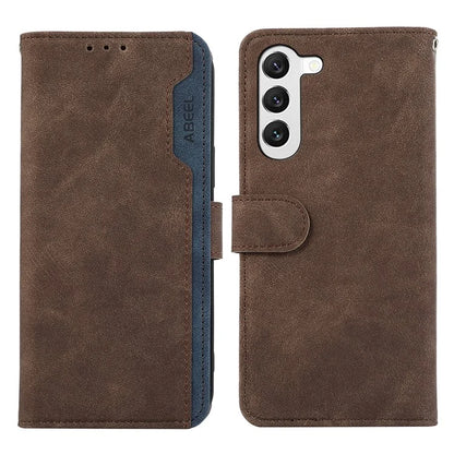 ABEEL For Samsung Galaxy S23+ Case Splicing Color Stand Wallet Flip Leather Phone Cover