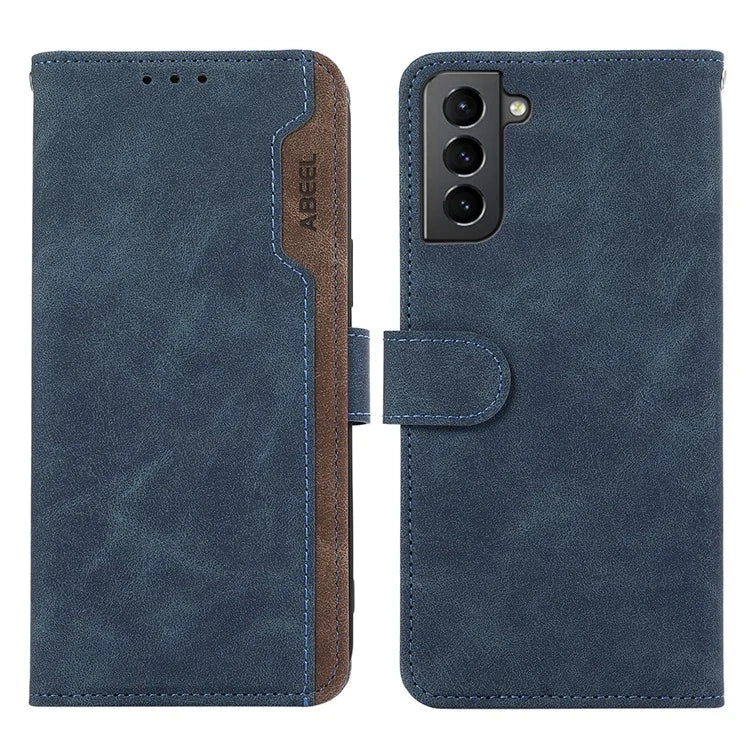ABEEL For Samsung Galaxy S21 5G / S21 4G Wallet Case Color Matching RFID Blocking Leather Phone Cover