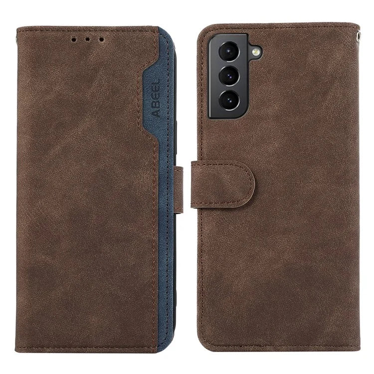ABEEL For Samsung Galaxy S21 5G / S21 4G Wallet Case Color Matching RFID Blocking Leather Phone Cover