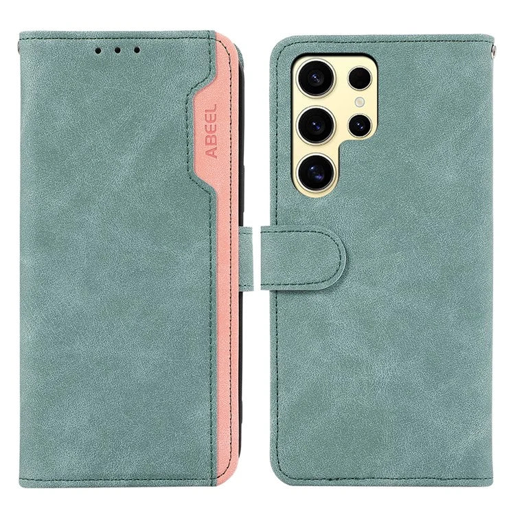 ABEEL For Samsung Galaxy S22 Ultra 5G Magnetic Phone Case Stand RFID Blocking Cover