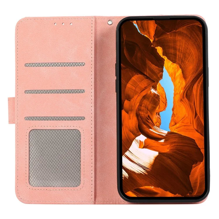 ABEEL For Samsung Galaxy Xcover7 Case Splicing Color Leather Cover RFID Blocking Wallet