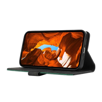 ABEEL For Samsung Galaxy Xcover7 Case Splicing Color Leather Cover RFID Blocking Wallet