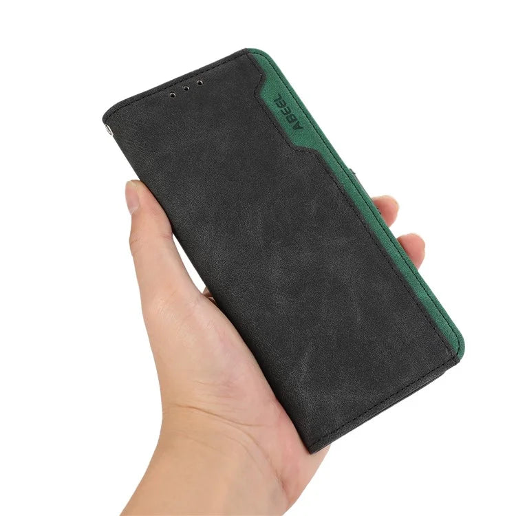 ABEEL For Samsung Galaxy Xcover7 Case Splicing Color Leather Cover RFID Blocking Wallet