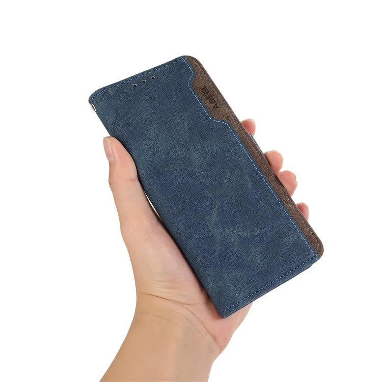 ABEEL For Samsung Galaxy Xcover7 Case Splicing Color Leather Cover RFID Blocking Wallet