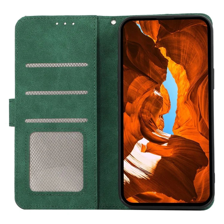 ABEEL For Samsung Galaxy Xcover7 Case Splicing Color Leather Cover RFID Blocking Wallet