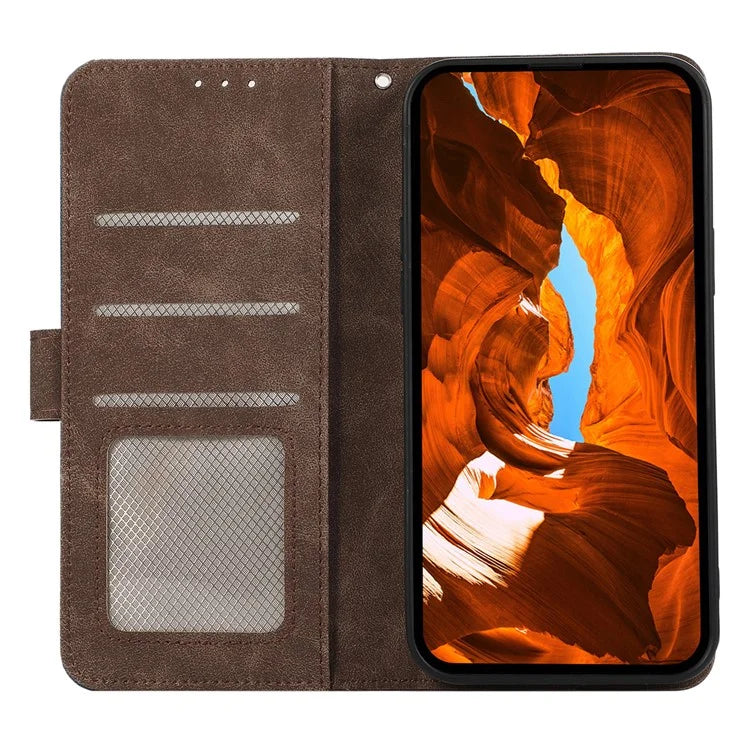 ABEEL For Samsung Galaxy Xcover7 Case Splicing Color Leather Cover RFID Blocking Wallet