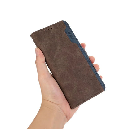 ABEEL For Samsung Galaxy Xcover7 Case Splicing Color Leather Cover RFID Blocking Wallet