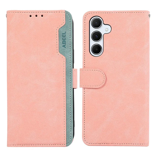 ABEEL For Samsung Galaxy A25 5G (Global) (161.0 x 76.5 x 8.3mm) Case Leather Stand RFID Blocking Phone Cover