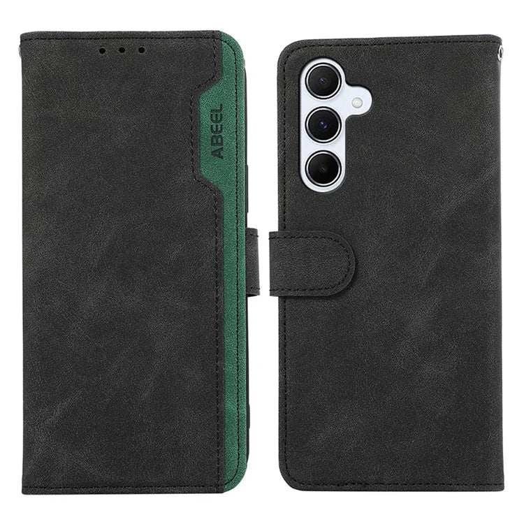 ABEEL For Samsung Galaxy A25 5G (Global) (161.0 x 76.5 x 8.3mm) Case Leather Stand RFID Blocking Phone Cover