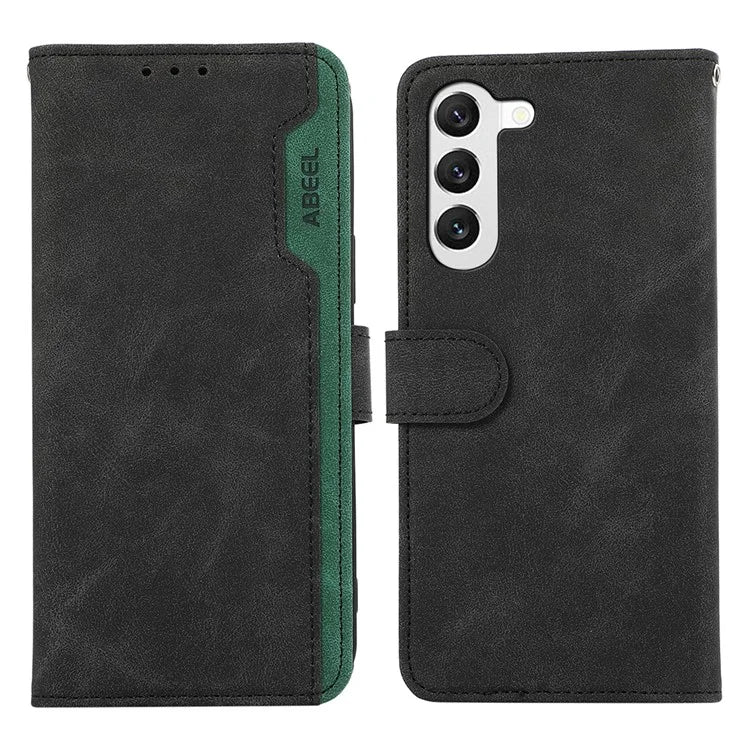 ABEEL For Samsung Galaxy S22+ 5G Leather Case RFID Blocking Wallet Phone Stand Cover