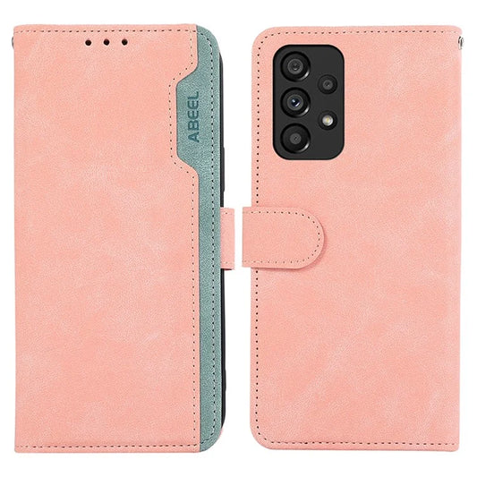 ABEEL For Samsung Galaxy A53 5G Leather Case Color Matching RFID Blocking Wallet Phone Cover