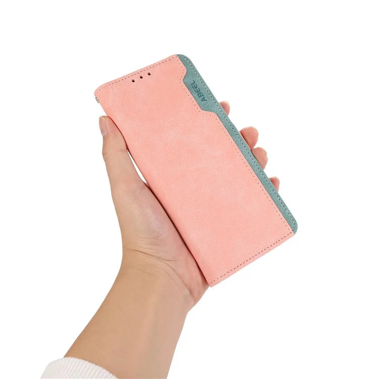 ABEEL For Samsung Galaxy A53 5G Leather Case Color Matching RFID Blocking Wallet Phone Cover