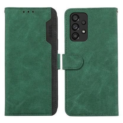 ABEEL For Samsung Galaxy A53 5G Leather Case Color Matching RFID Blocking Wallet Phone Cover