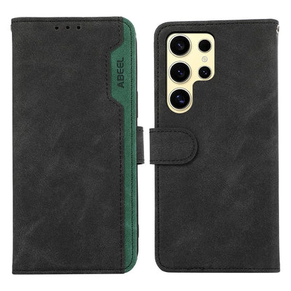 ABEEL For Samsung Galaxy S24 Ultra Magnetic Phone Case Color Matching Wallet Cover