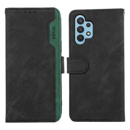 ABEEL For Samsung Galaxy A32 4G (EU Version) Wallet Phone Case PU Leather RFID Blocking Shockproof Phone Cover