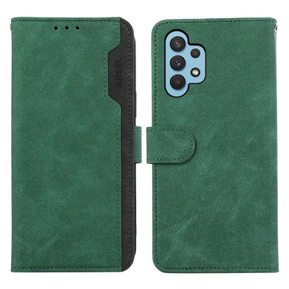 ABEEL For Samsung Galaxy A32 4G (EU Version) Wallet Phone Case PU Leather RFID Blocking Shockproof Phone Cover