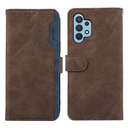 ABEEL For Samsung Galaxy A32 4G (EU Version) Wallet Phone Case PU Leather RFID Blocking Shockproof Phone Cover