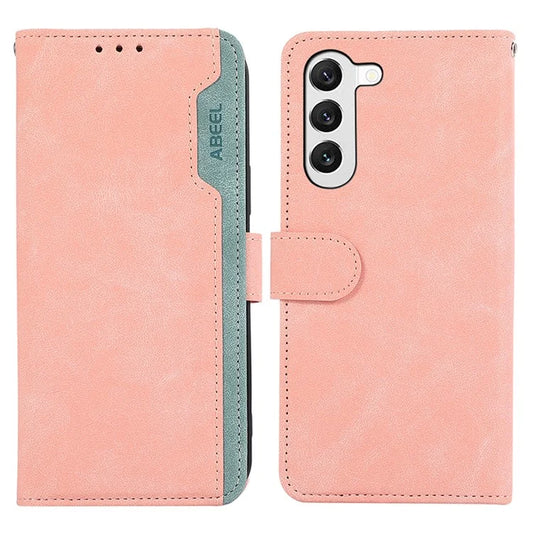 ABEEL For Samsung Galaxy S22 5G RFID Blocking Wallet Case Color Matching Leather Phone Cover