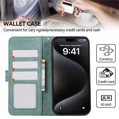 ABEEL For iPhone 15 Pro Cell Phone Cases RFID Blocking Wallet Shell