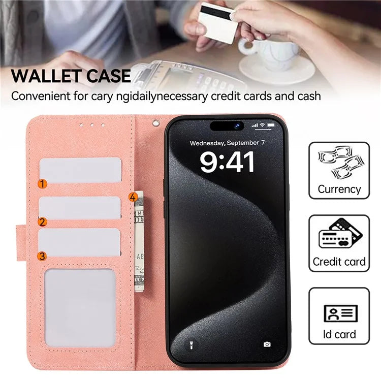ABEEL For iPhone 15 Pro Cell Phone Cases RFID Blocking Wallet Shell
