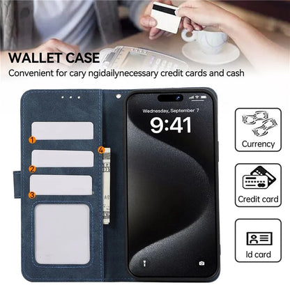 ABEEL For iPhone 15 Pro Cell Phone Cases RFID Blocking Wallet Shell