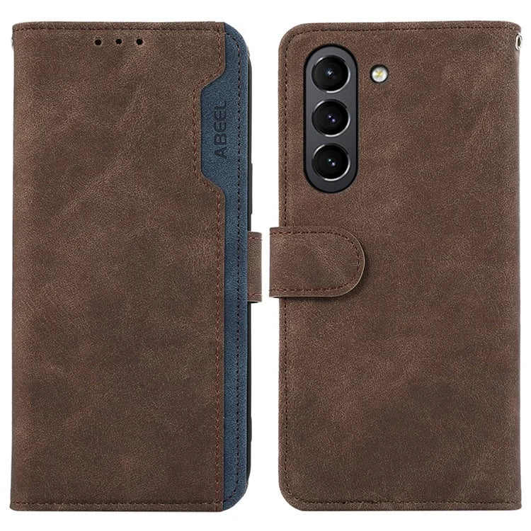 ABEEL For Samsung Galaxy S21 FE 5G RFID Blocking Stand PU Leather Phone Shell Protective Cover